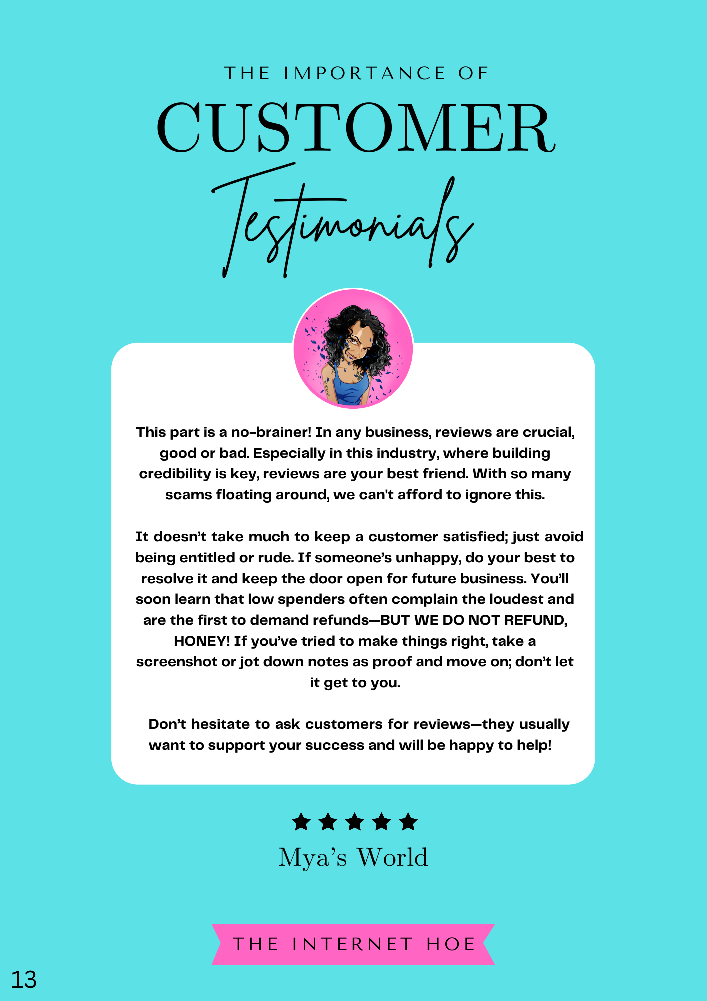 About Mya - The Internet Hoe author